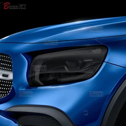 2 Pcs Car Headlight Protective Film Headlamp Transparent Black TPU Sticker For Mercedes Benz GLB Class X247 2019 2020 Accessorie