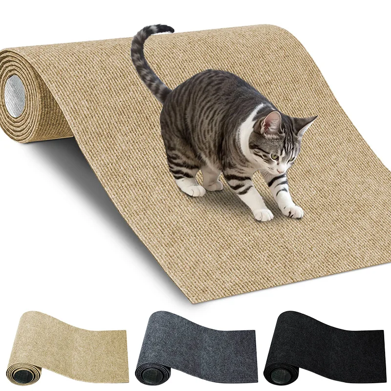 Multi-function Cat Scratching Mat Carpet With Self-adhesive Trimmable Cat Scratching Post Carpet Anti Cat Scratch Sofa Protector