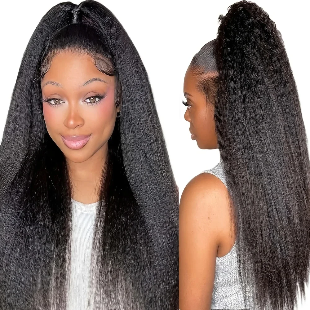 

Kinky Straight Wig 360 Full Lace Front Wigs Glueless Preplucked 13x4 5x5 HD Transparent Lace Frontal Human Hair Wigs For Women