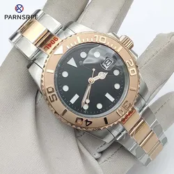 40mm Silver Rose Gold Combo Watch 316L Stainless Steel Case Sapphire Glass NH35 Movement Water Resistant Men's Watch