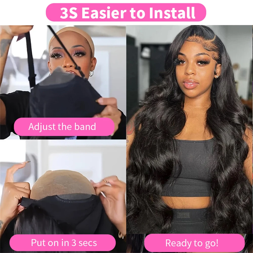 38-calowa 13x6 HD Body Wave Lace Front Wig Pre Plucked 13x4 Loose Wave Lace Frontal Wig Human Hair For Woman