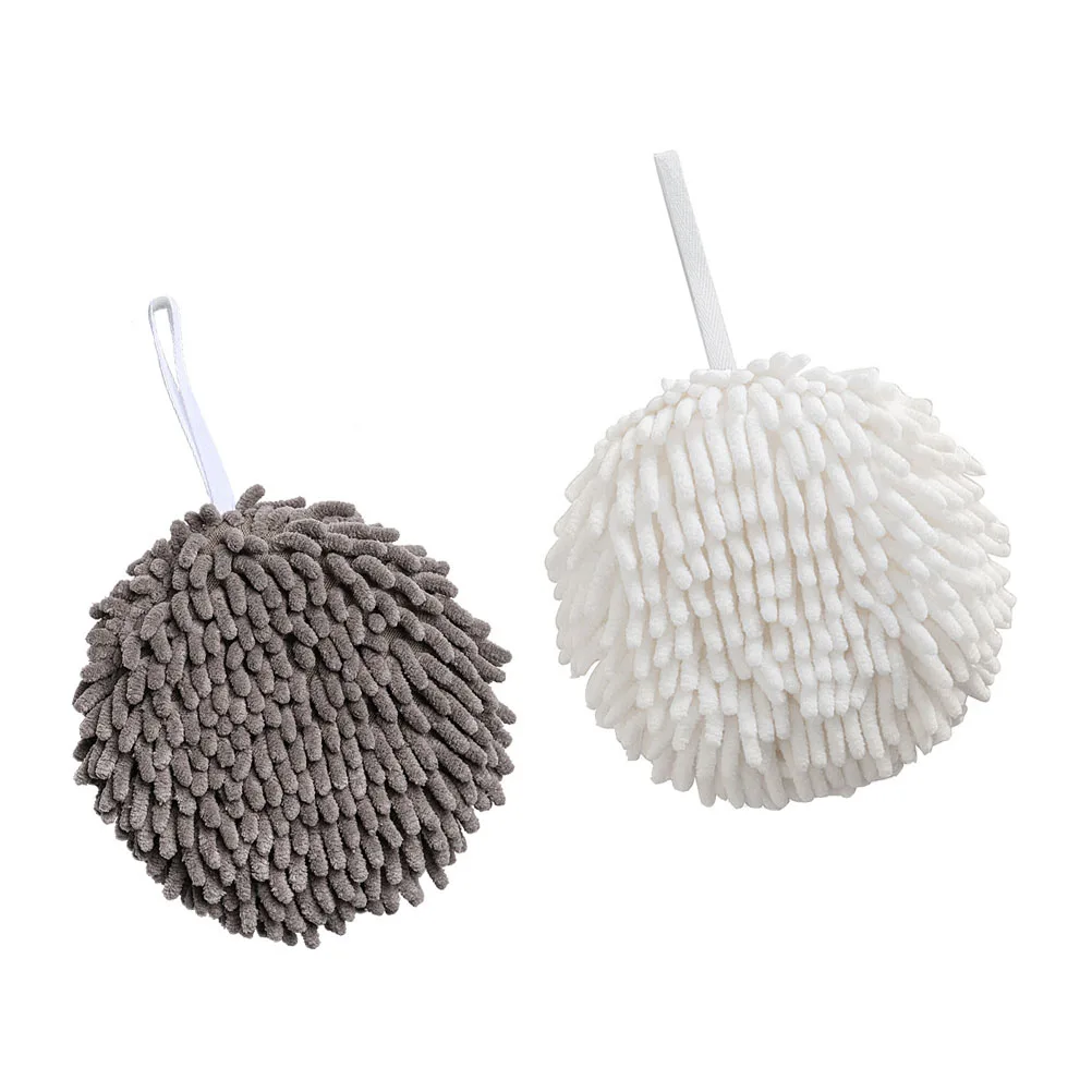 

2 Pcs Microfiber Towel Balls Quick dry H Wipes Bath Kitchen Supplies Absorbent Reusable Portable Travel Family