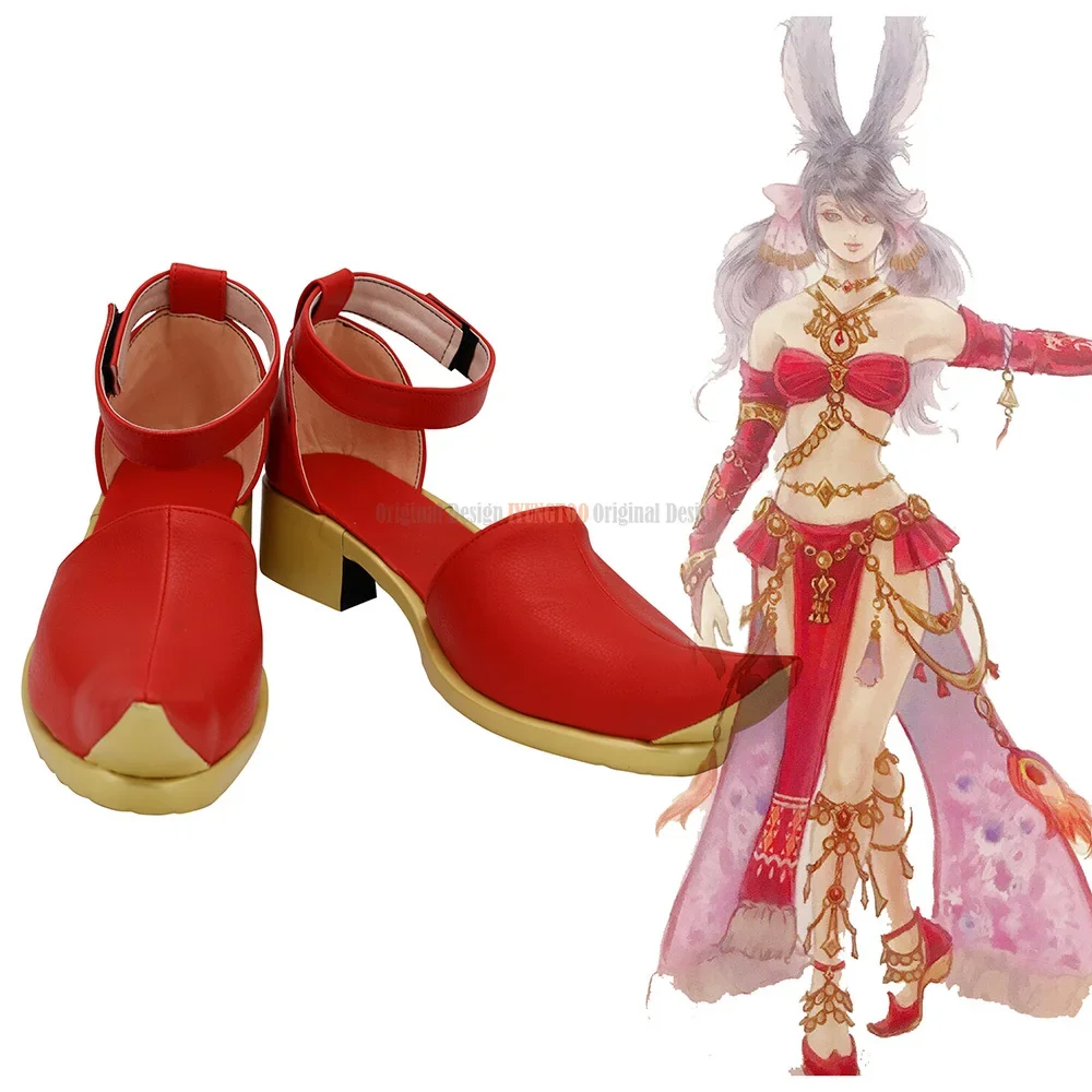 

FF14 Level 80 Astrologian Red Shoes Cosplay Final Fantasy 14 Astrologian Level 80 Cosplay Boots Red Shoes Custom Made