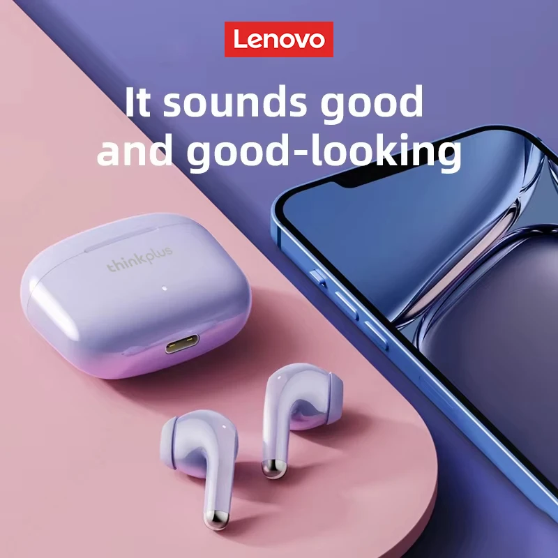 새로운 Lenovo LP40 Pro Bluetooth V5.3 이어폰 펀치 베이스 사운드 헤드셋 완전 호환 저 대기 시간 게임 스포츠 음악 헤드폰 썸네일 2