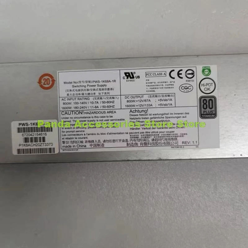 PWS-1K68A-1R 1620W Original para servidor Supermicro, módulo de potencia redundante 100% probado, envío rápido