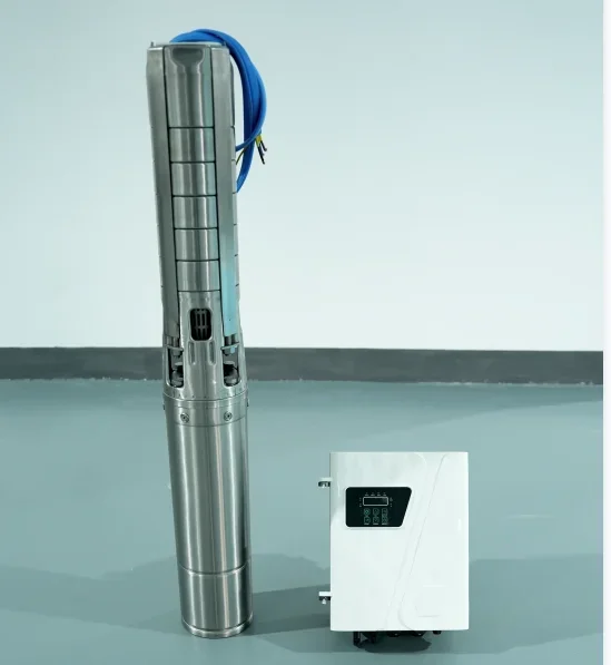 مضخة مياه شمسية هجينة 6 بوصة تيار متردد/تيار مستمر 5.5 كيلو وات 98 متر رأس لعلامة مصنع نظام الآبار العميقة