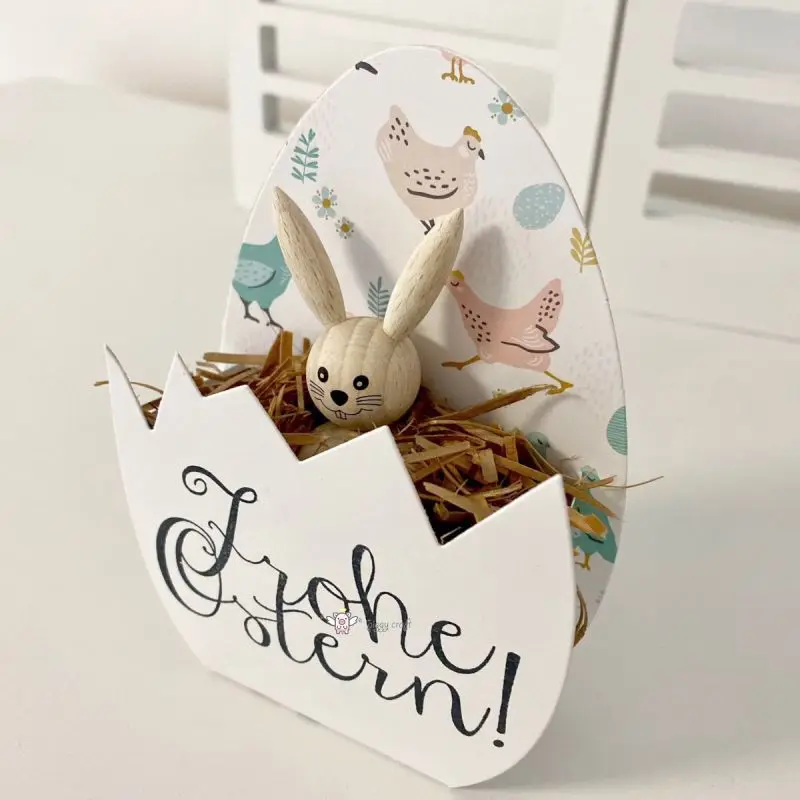 Piggy Craft metal cutting dies cut die mold Easter broken egg basket Scrapbook paper craft knife mould blade punch stencils dies