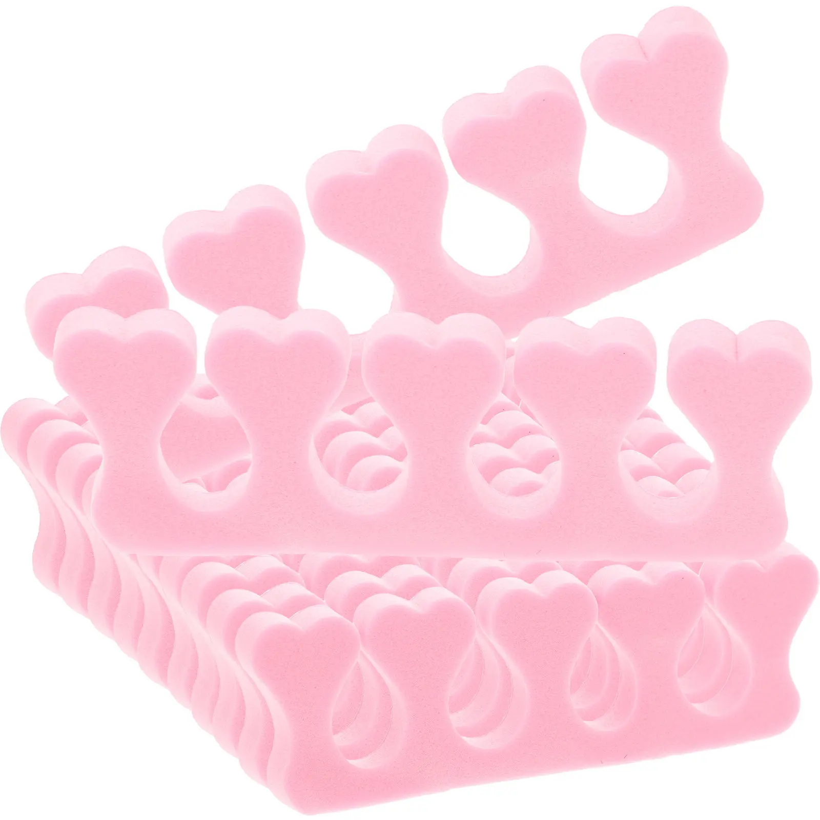 

40Pcs Eva Foam Nail Toe Separators Heart Design Nail Art Pedicure Tool Easy Use Prevent Polish Touch Protect Nails