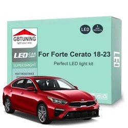 13Pcs Cars Accessories For KIA Forte Cerato K3 2018 2019 2020 2021 2022 2023 Canbus Dome License Plate LED Interior Light Bulb