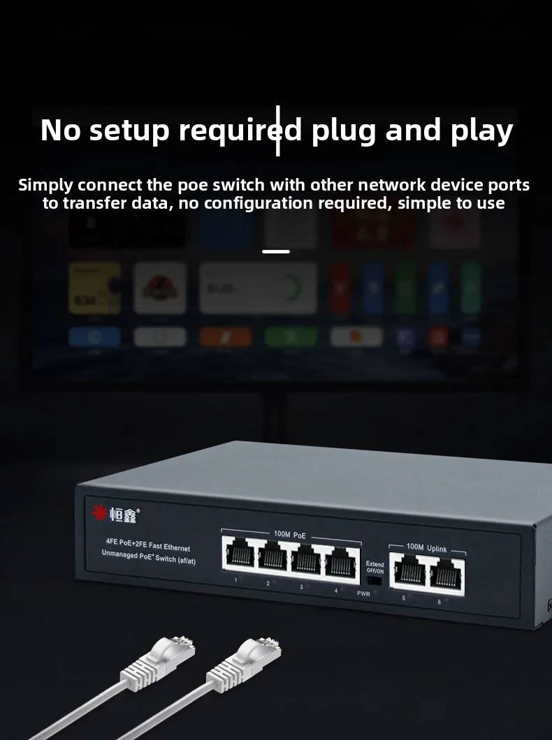 48 فولت POE التبديل 10/100Mbps التبديل إيثرنت مع 4 ميناء واي فاي الذكية IP التبديل RJ45 حاقن الجلاد لكاميرا IP CCTV
