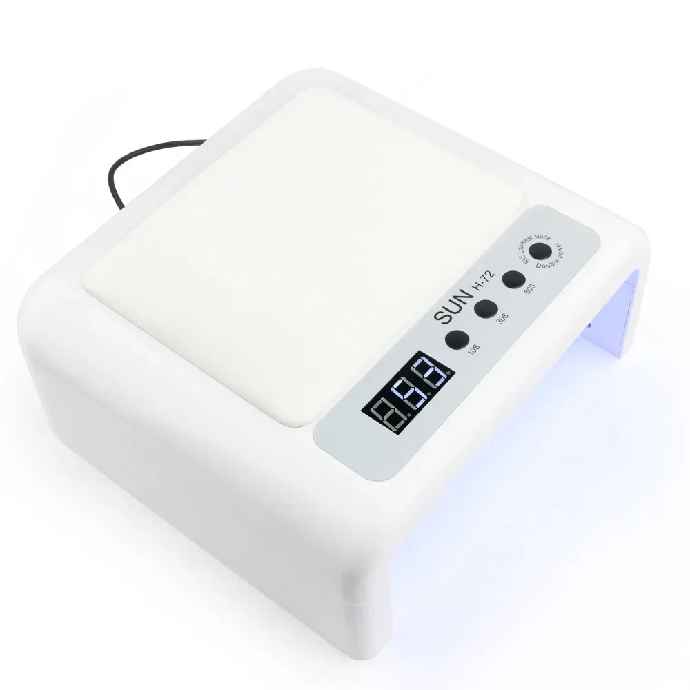 72 خرزة مصباح قابلة للطي مزدوجة الأغراض بأربعة سرعات توقيت طلاء أظافر يعمل بالأشعة تحت الحمراء مصباح أظافر LED للخبز