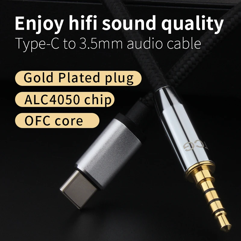 

Usb C To 3.5mm Aux Jack Adapter Speaker Headphone 3.5 Mm Aux Audio Cable Splitter Jack Cable Accessories for Huawei Xiaomi