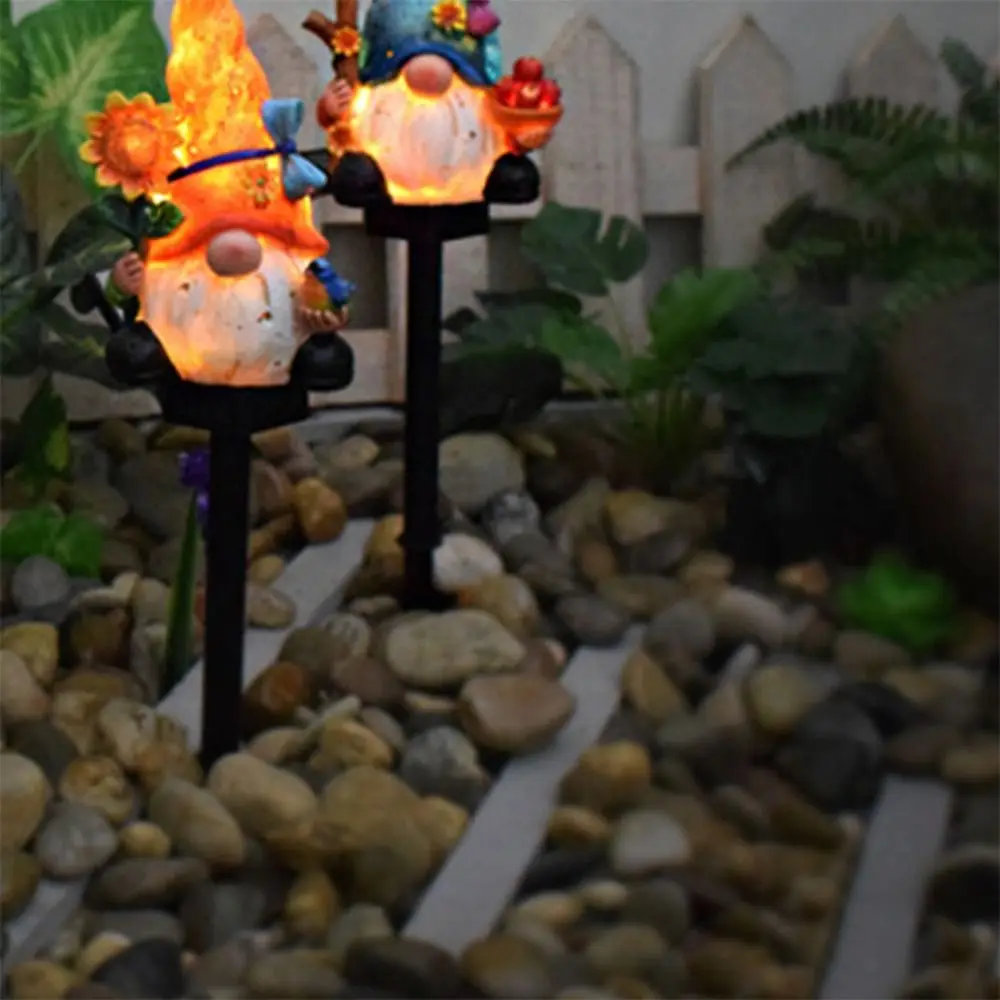 Crafts Resin Dwarf Solar Stake Lights Waterproof Cute Ambient Light Creative Vivid Garden Landscape Decorative Light Garden