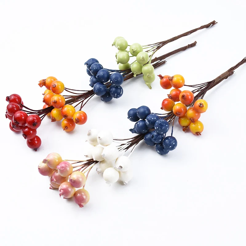 

20/50pcs Artificial Flower pomegranate diy gift candy box Christmas festival party Home Decor Wedding bouquet hairpin Accessorie