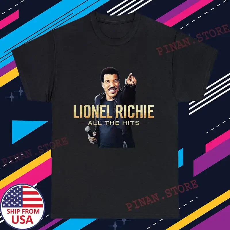 Мужская черная футболка Lionel Richie All The Hits, размер S 5XL