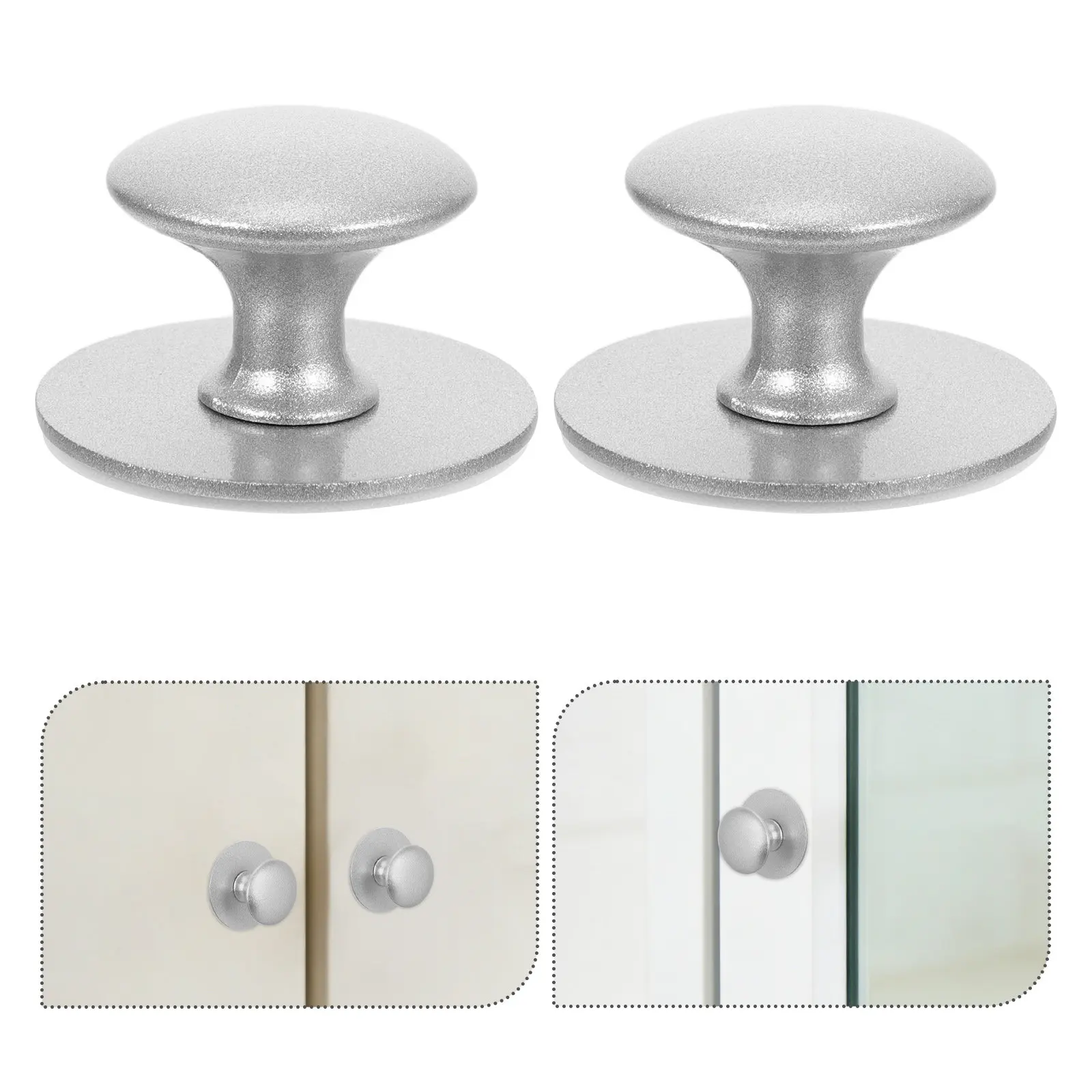 

4Pcs Self-Stick Cabinet Pulls Adhesive Handles No-Punch Peel Stick Drawer Knobs for Rv Kitchen Bathroom Stainless Steel Door