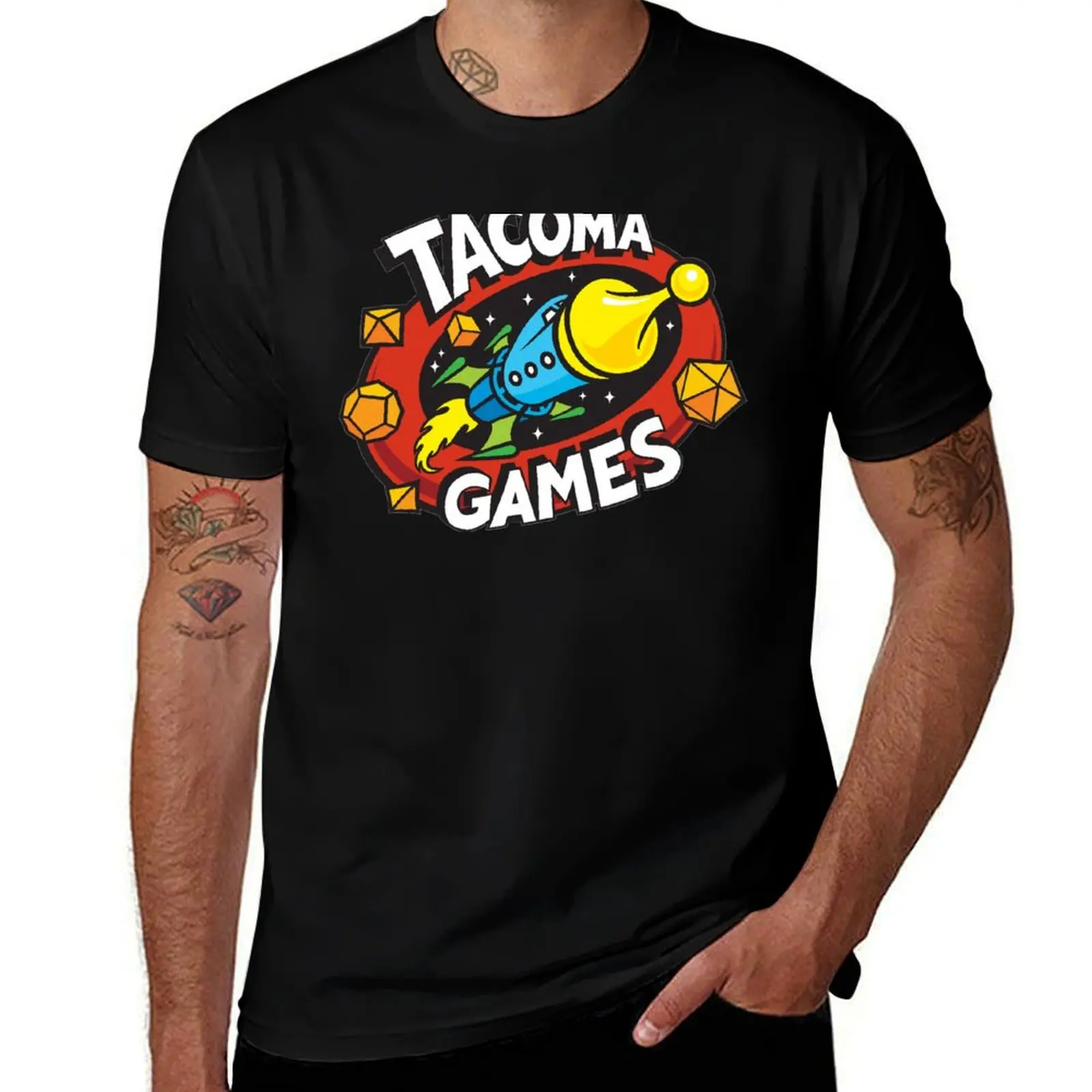 

Tacoma Games Logo Store T-Shirt Casual Daily Wear Short Sleeve Top
