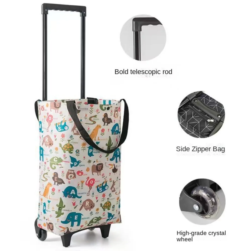 Universal Household Grocery Shopping Trolley with Wheels Waterproof Folding Portable Bag Climbing Trolley Trolley Shopping Bag