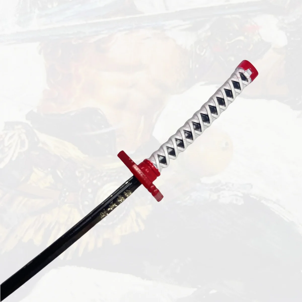 Espada de metal katana demon slayer tomioka giyuu, 7 polegadas, sabre samurai original, faca ninja, sabre katana, acessórios de cosplay, brinquedo adereço