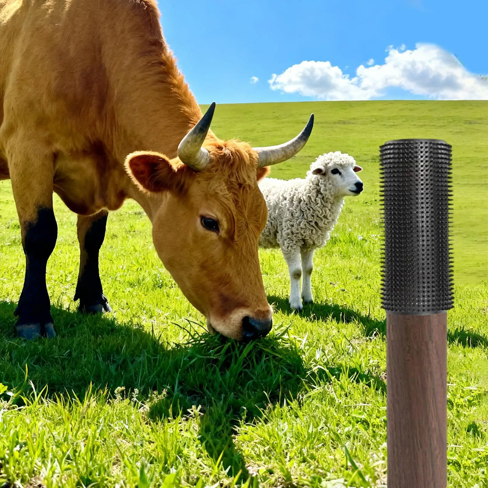 poste-de-cocar-e-massagear-para-cavalos-conjunto-de-2-pecas-para-animais-de-fazenda-gado-ovelhas-vacas-caes-e-outros-animais-de-pecuaria