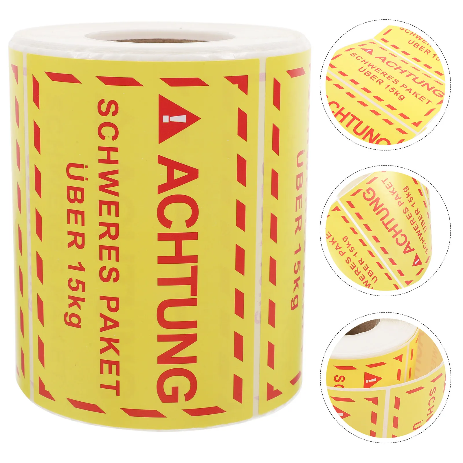 

500Pcs Heavy Shipping Warning Stickers Yellow Overweight Labels Strong Adhesive Waterproof for Warehouse Package Handling