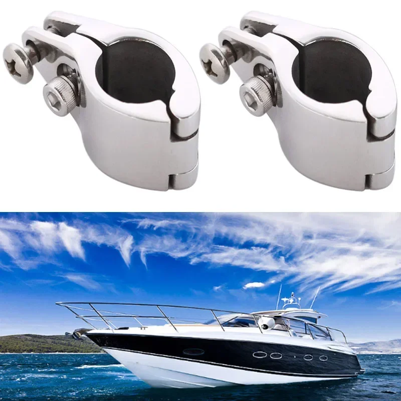 22mm-50mm 316 Stainless Steel Fitting Boat Bimini Top Hinged With 2 Screws Jaw Slide Easy Install Marine Hardware Newest