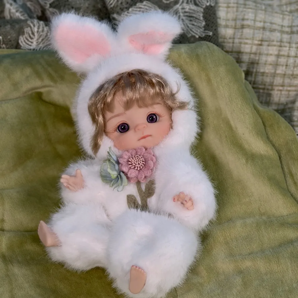 Cloveray 25 سنتيمتر الأصلي كامل الجسم دمية فينيل 10 بوصة سوبر لطيف أفخم أرنب نابض بالحياة دمية من الفينيل Kawaii دمية على شكل حيوان لعبة طفل هدية