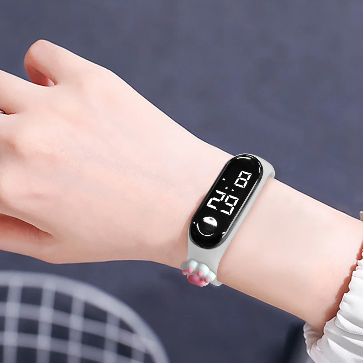 子供のスポーツスマートウォッチ、かわいいクマ、ヤシ、LEDタッチスクリーン、男の子と女の子、フェスティバルギフト