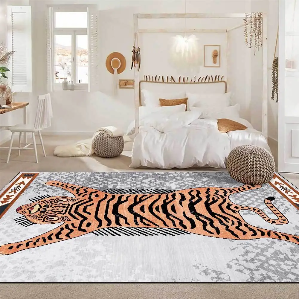 

Cartoon Child Tiger/lion 3D Carpets for Living Room Bedroom Area Rug Kid Room Play Crawl Furry Floor Mat Retro Home Decor Carpet