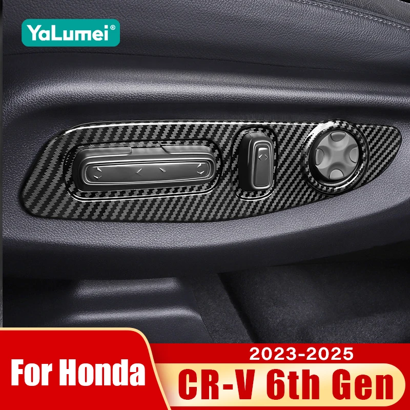 

For Honda CR-V CRV 6th Gen 2023 2024 2025 Hybrid Car Seat Adjusting Switch Panel Cover Decoration Interior Accessories