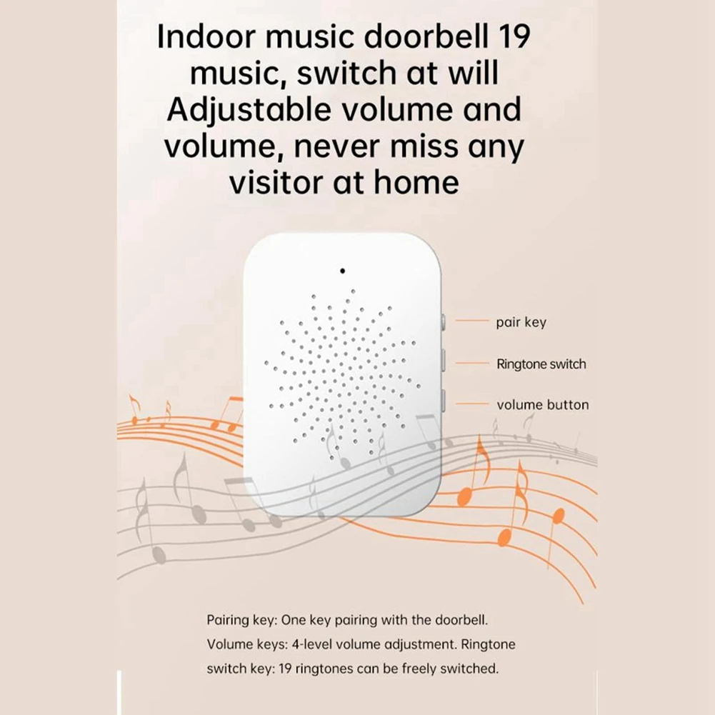 AIAI Tuya Smart Doorbell With HD Night Vision WIFI 2-Way Intercom Real-Time Viewing For Home Security System