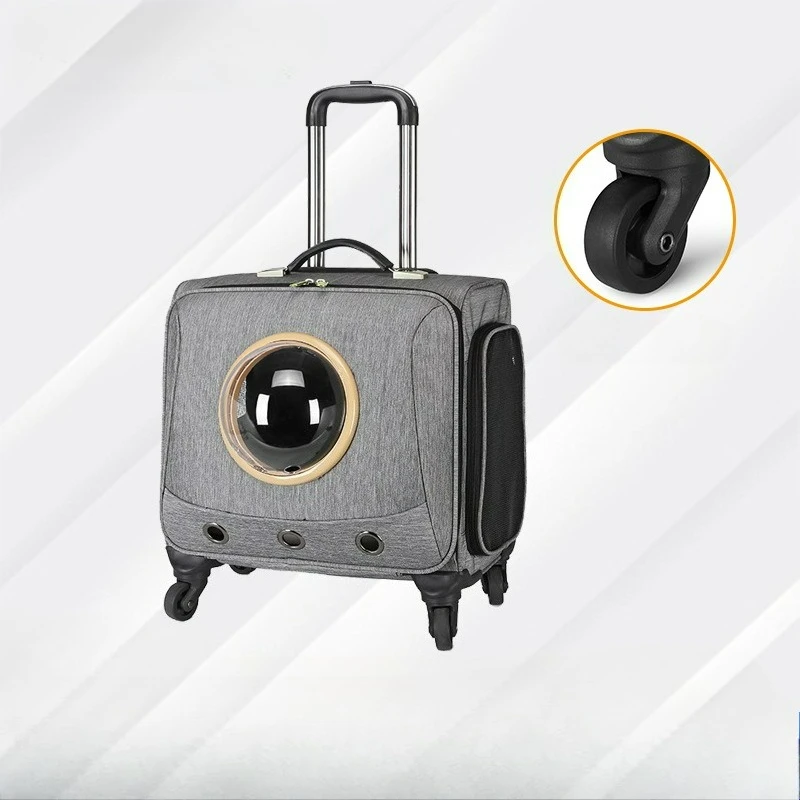 

18-inch Universal Wheel Portable Pet Travel Case Cat and Dog Universal Pet Carrier Oxford Cloth Pet Suitcase