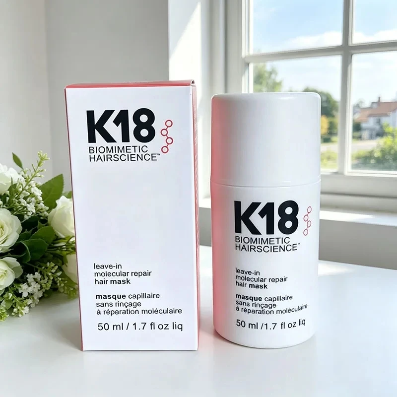 Populair K18 50ML Leave-In Moleculair Reparatie Haarmasker Diep Conditionerende Keratine Behandeling Verzacht Haar Gezonde Gladmakende Haarverzorging