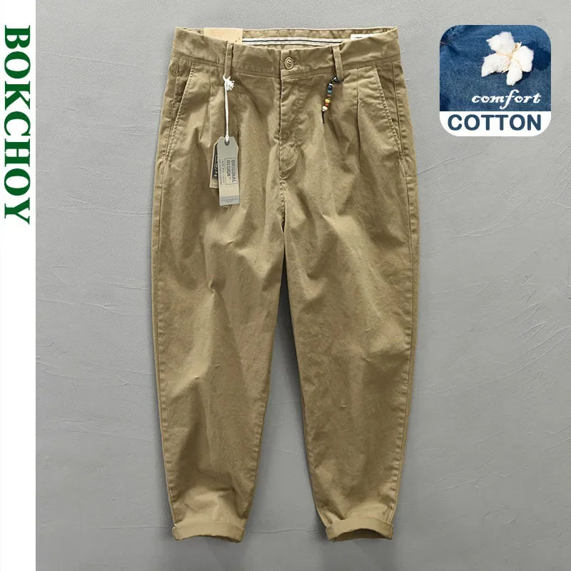 

Autumn New Men's Trousers Cotton Casual Button Big Pocket Velvet Cargo Pants Oversize 4XL AZ301 AZ338