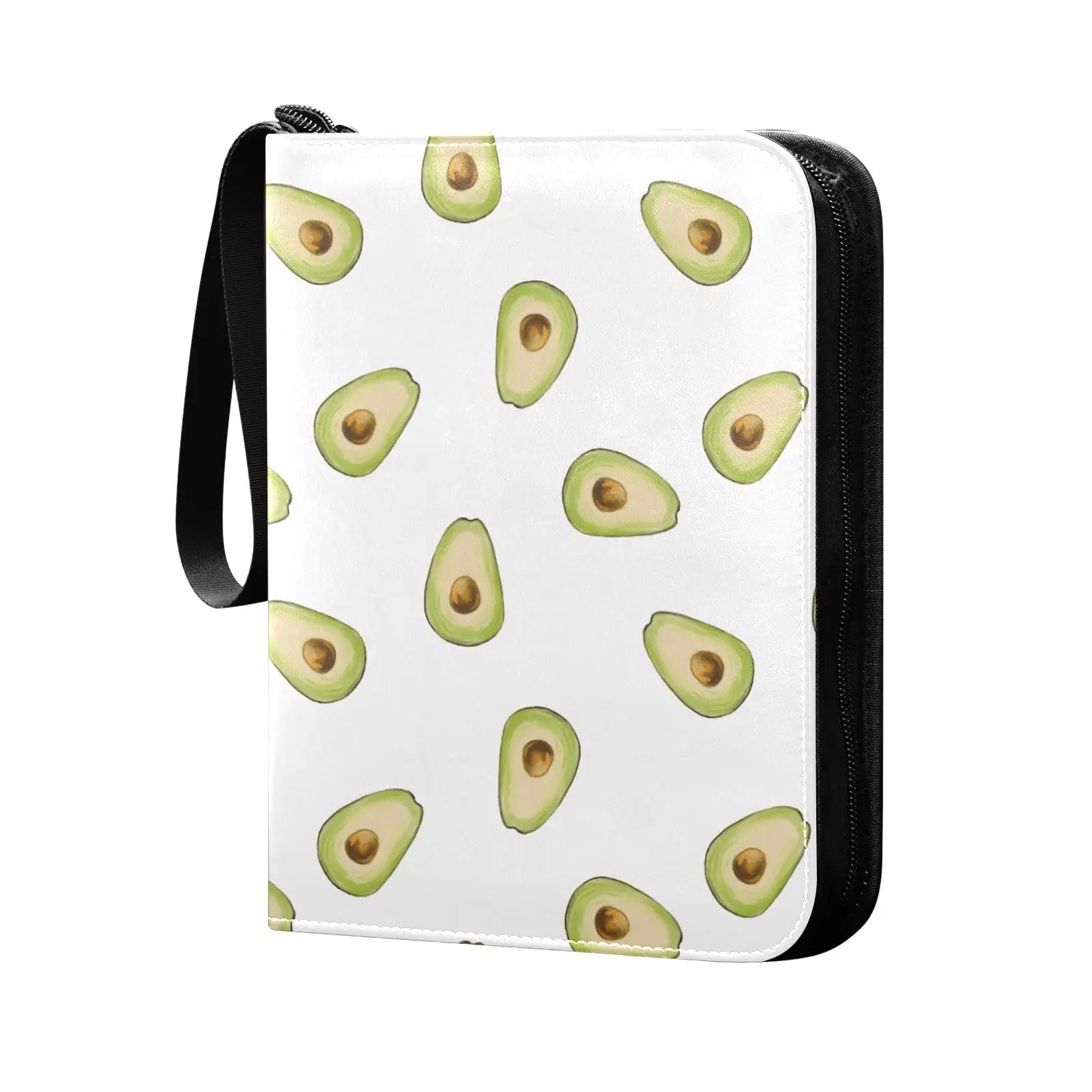 Egg Avocado Card Binder 4 Pocket Card Binder, 400 Double Sided Pocket Album for Sport Game Cards, Unique Card Collection Storage