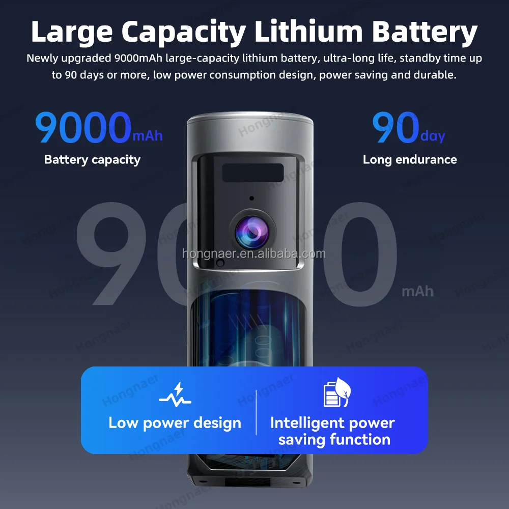 2MP WiFi casa intercomunicador con batería timbre de puerta inteligente timbre cámara ICam365 WiFi timbre de vídeo inalámbrico inteligente