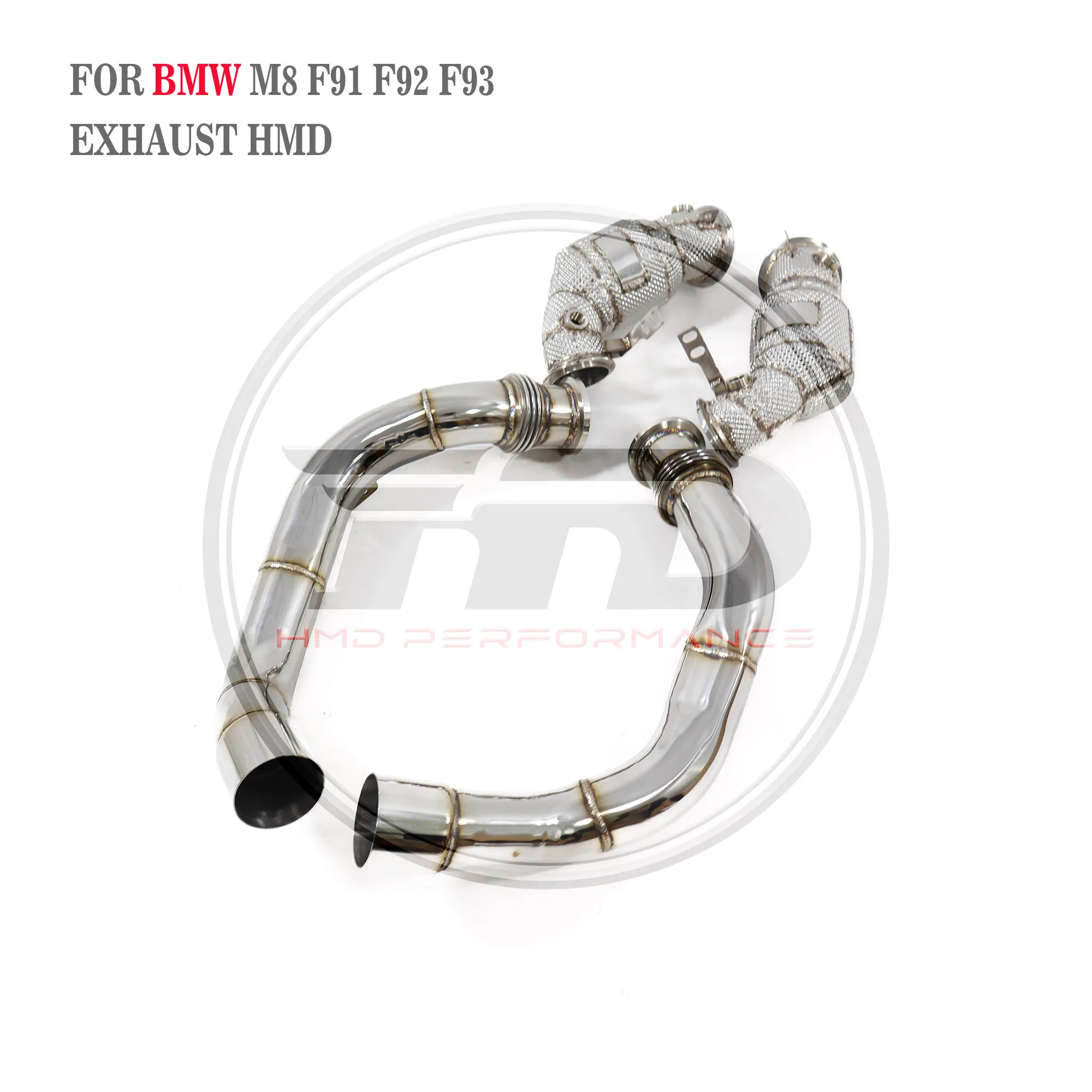 NO FAULT LIGHT Downpipe For BMW M8 F92 4.4T S63 Engine V8 Two Four Doors 2018-2022 Stainless Steel Exhaust System Resonant Tube