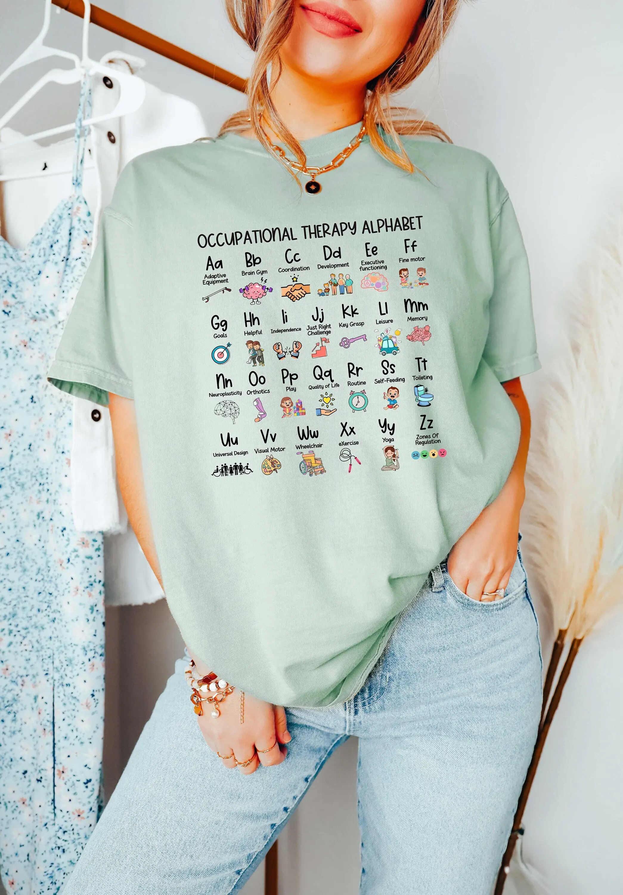 Coping Skill Alphabet T Shirt Occupational Therapy School Counselor Ot Therapist Psychologist