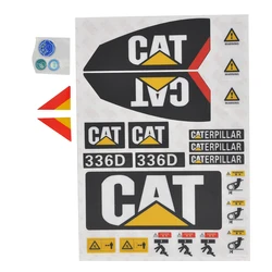 RC Excavator 336D Sticker PVC Material Waterproof for 1/12 RC Model Parts