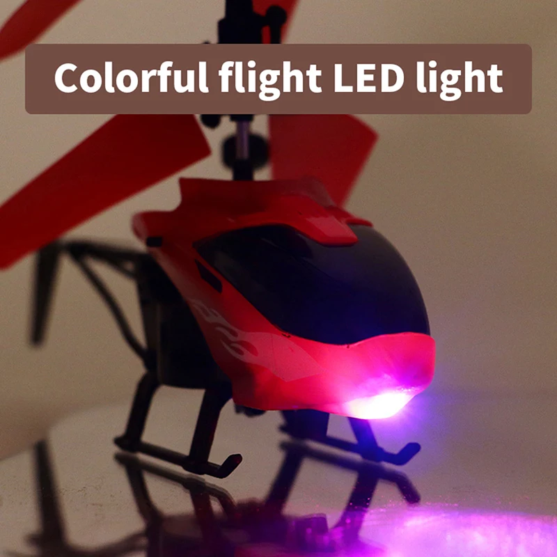 1pc Aircraft Toy Two-Channel Suspension RC Helicopter Toy Remote Control Aircraft Charging Light LED For Children