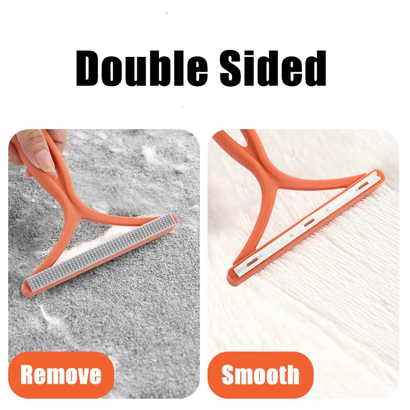 Portable Lint Remover Double-sided Pet Hair Remover for Couch Carpet Scraper Shaver Clothes Fluff Fabric Brush Cleaning Tools