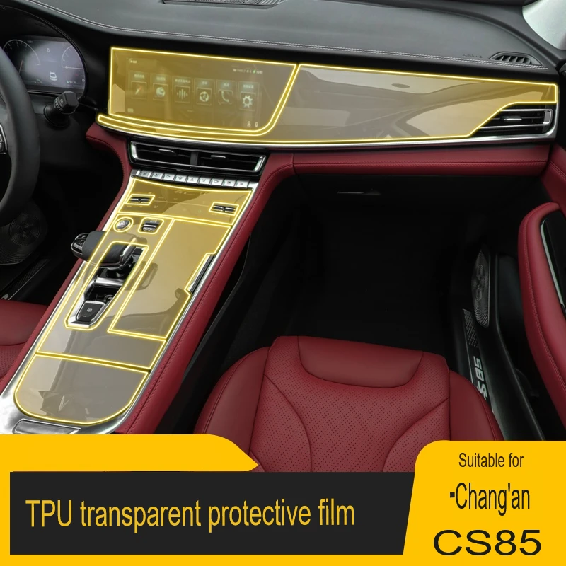 

For Changan CS85 2019-2022 Tpu Transparent Film Car Interior Sticker Center Console Navigation Screen Protector Car Accessories