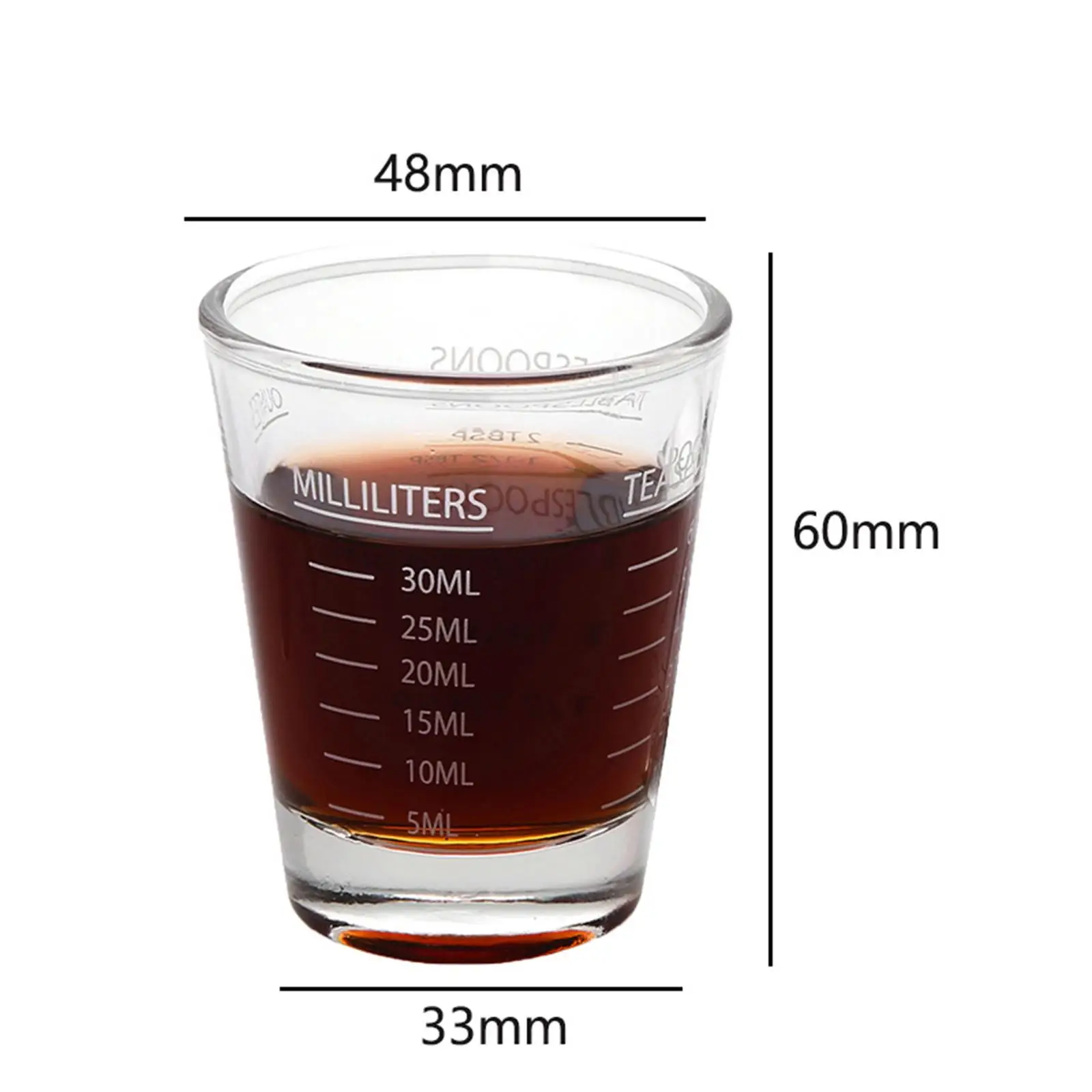 2 шт., прозрачные чашки для кофе, 30 мл