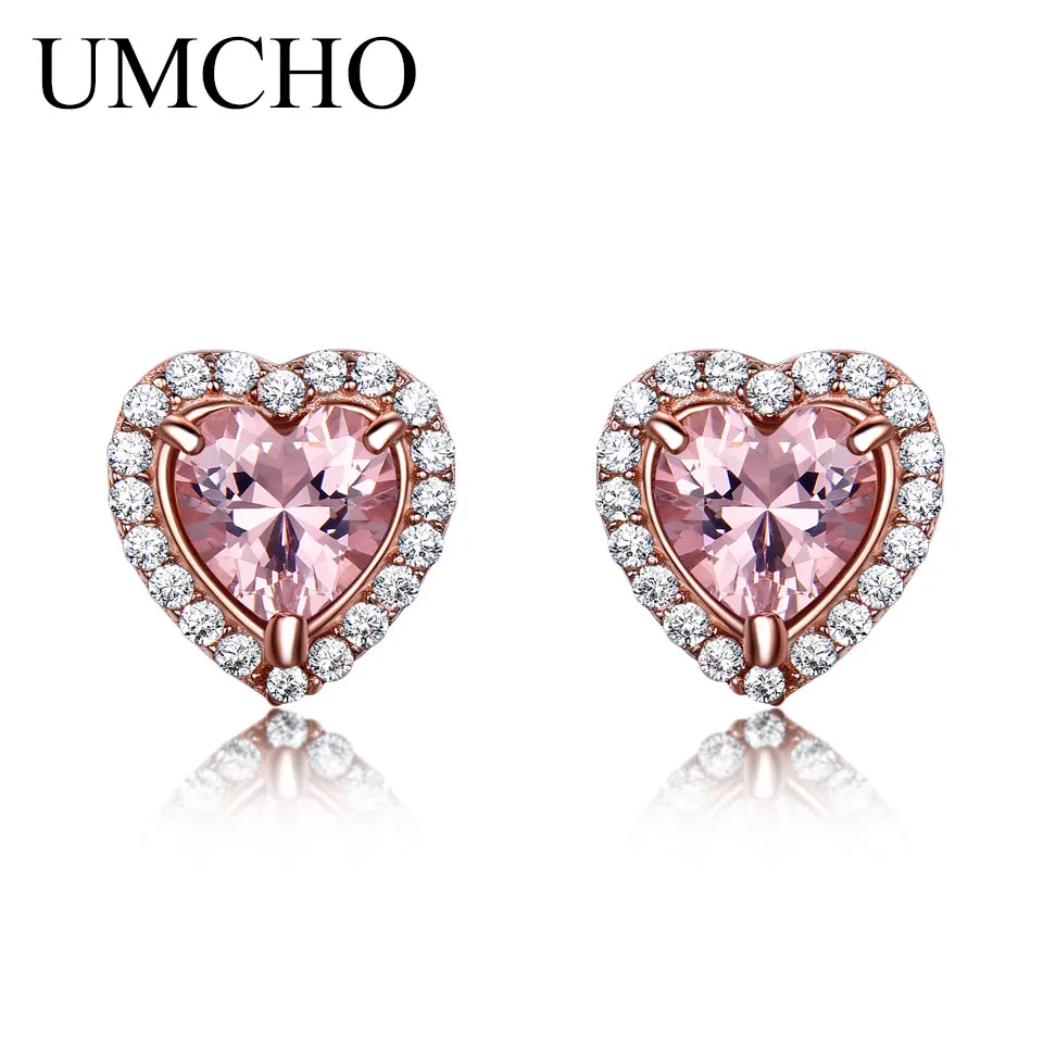 

Pink Earrings Plated Rose Gold 925 Sterling Silver Stud Earring for Women Engagement Birthday New 2025