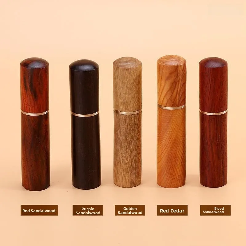 Portable  Red Black Ebony  Wood Toothpick Holder Classic Style Home Storage Organizer Personal Carry-On Dental Stick...