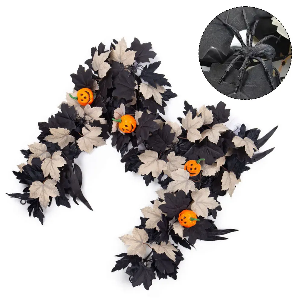 Autumn Decor Artificial Leaf Garland Indoor Space Ambiance 175cm Automatic Timer Function Flexible And Lightweight