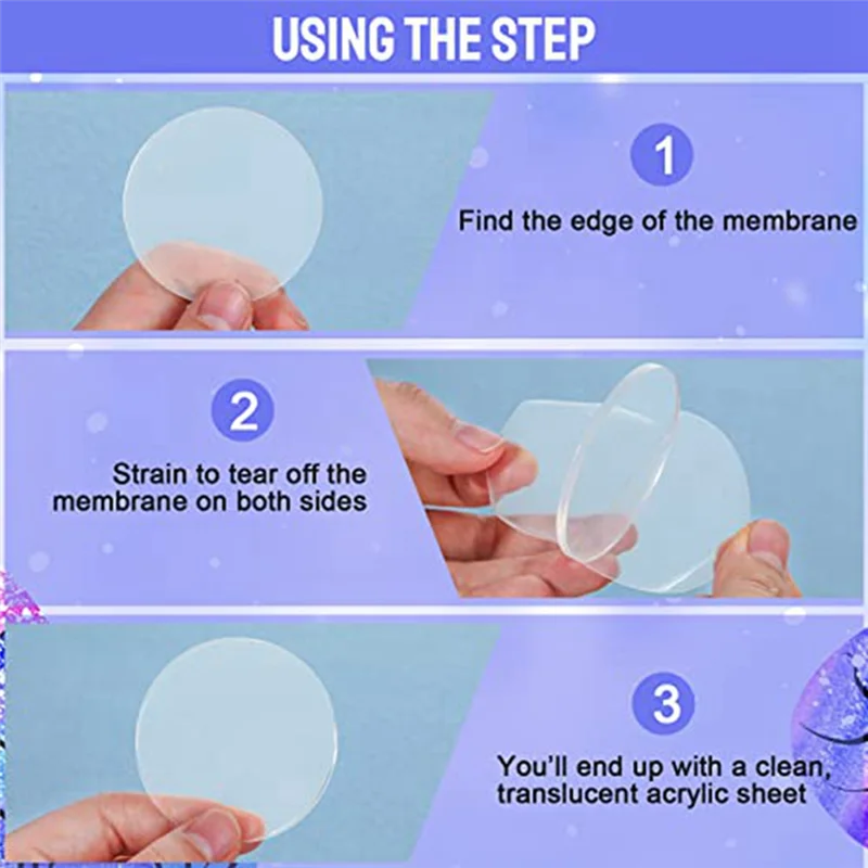 60 Pieces Transparent Acrylic Circle Discs Thick Round Acrylic Sheets Acrylic Circle Disc Ornament Blanks (3 Inch)