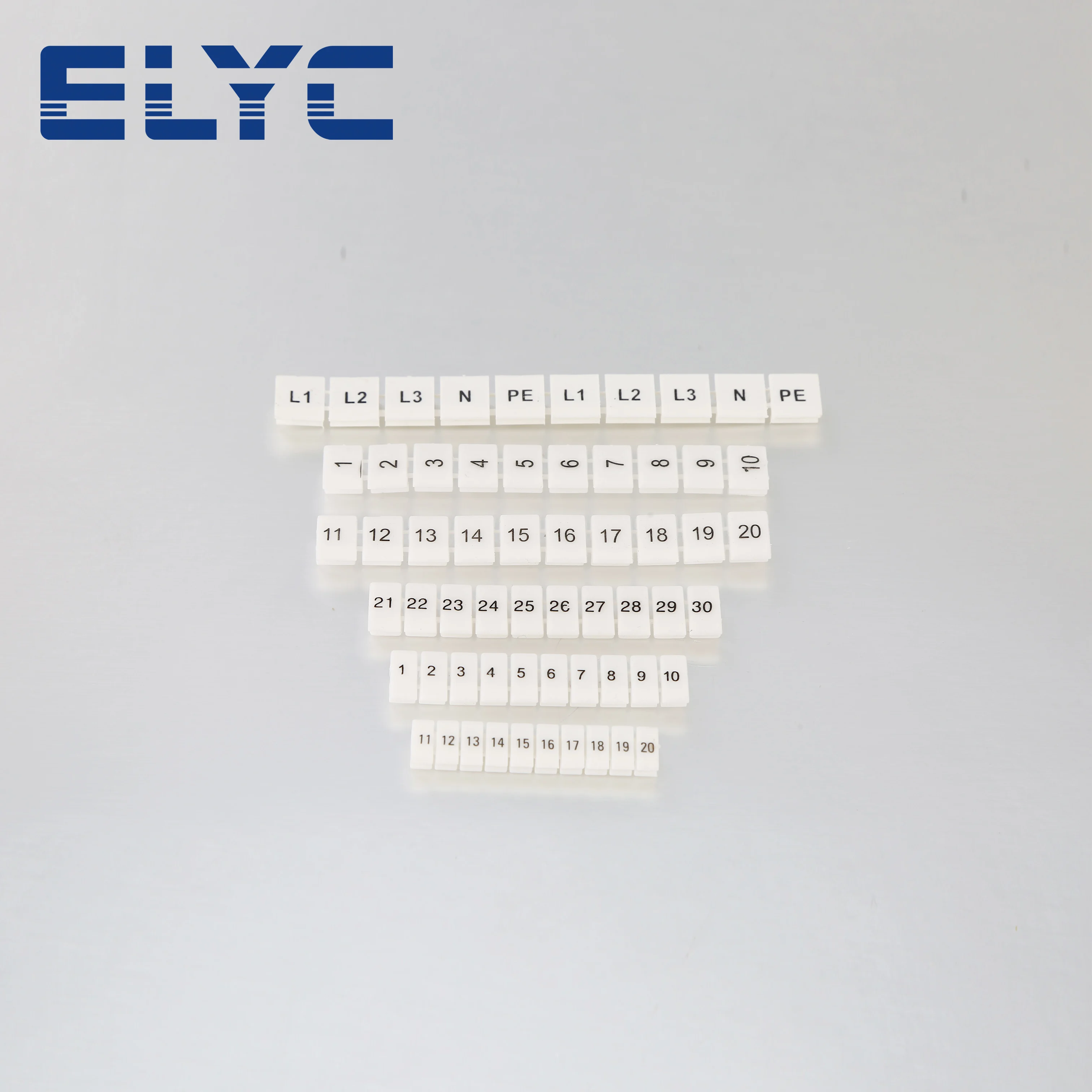 100Pcs Terminal Block Marker Strip Label ZB6 ZB5 3.5/4/8/10 ZBFM Number Tag 10 Seat DIN Rail Connector Strips Zack Marking