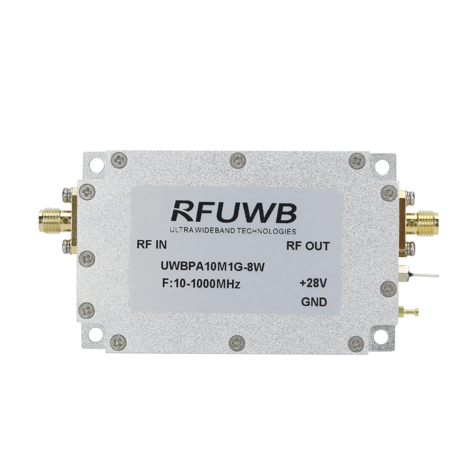 

Широкополосный усилитель мощности RFUWB UWBPA-10M1G-8W 10-1000 МГц 8 Вт UWB, модуль усилителя мощности