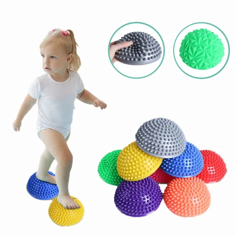 Hemisphere Stepping Stones for Kids Balance Ball Training Sensory Toys Toddler Outdoor Game Physical Fitness Appliance Exercise